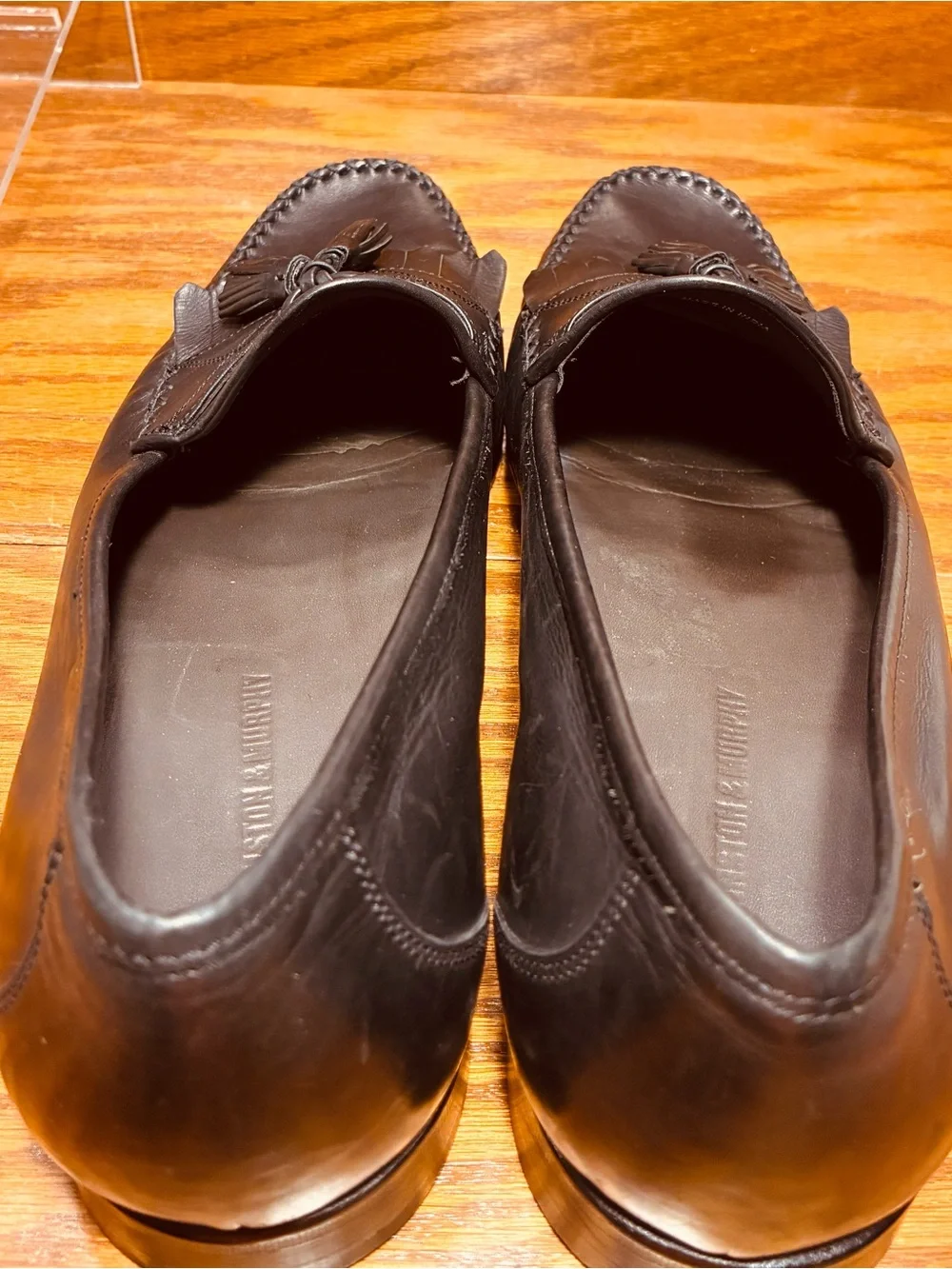 Y2K VTG Johnston & Murphy Tassel Kiltie Loafers Black Men’s 11